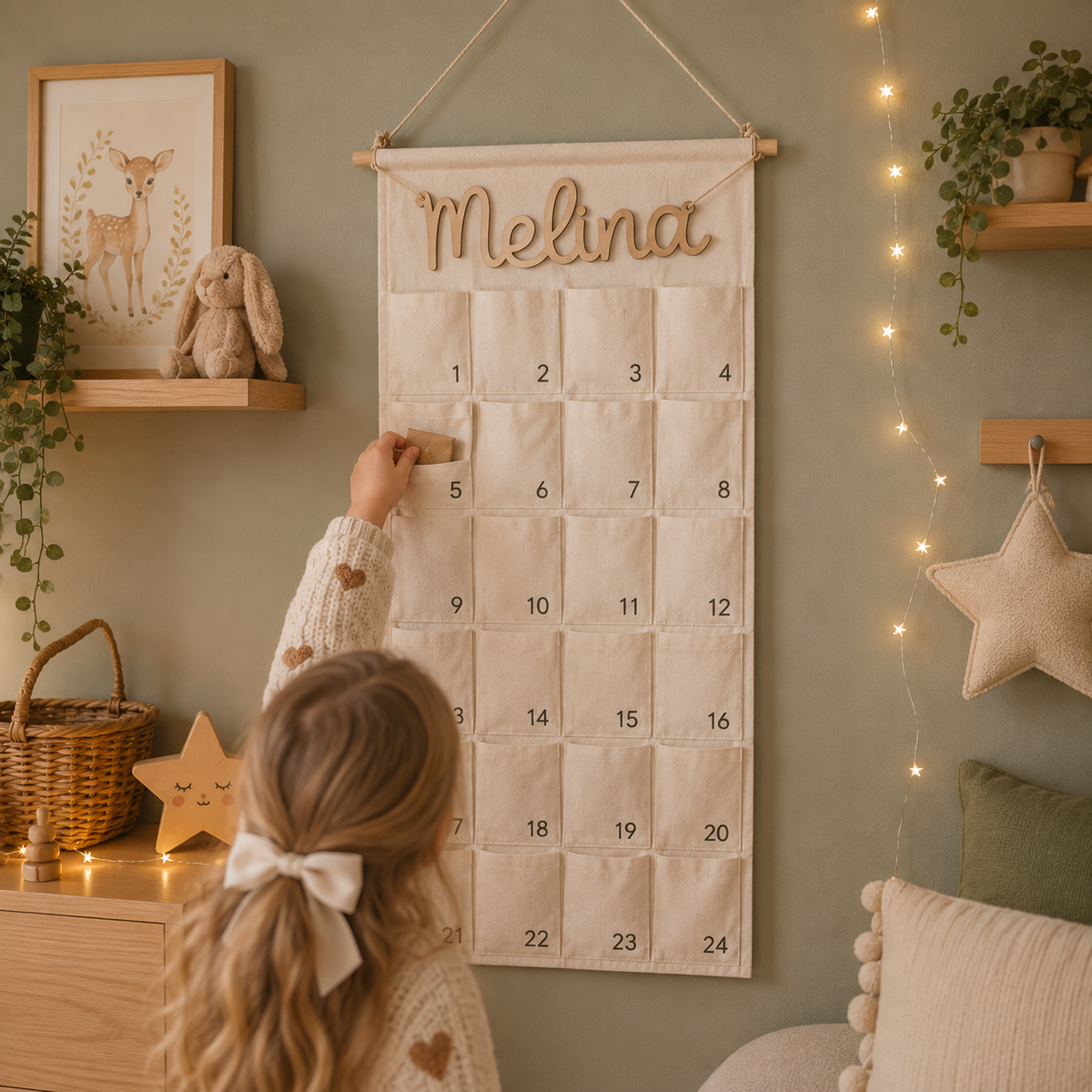 Personalisierter Stoff Adventskalender