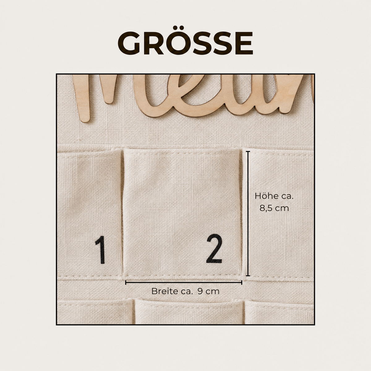 Personalisierter Stoff Adventskalender