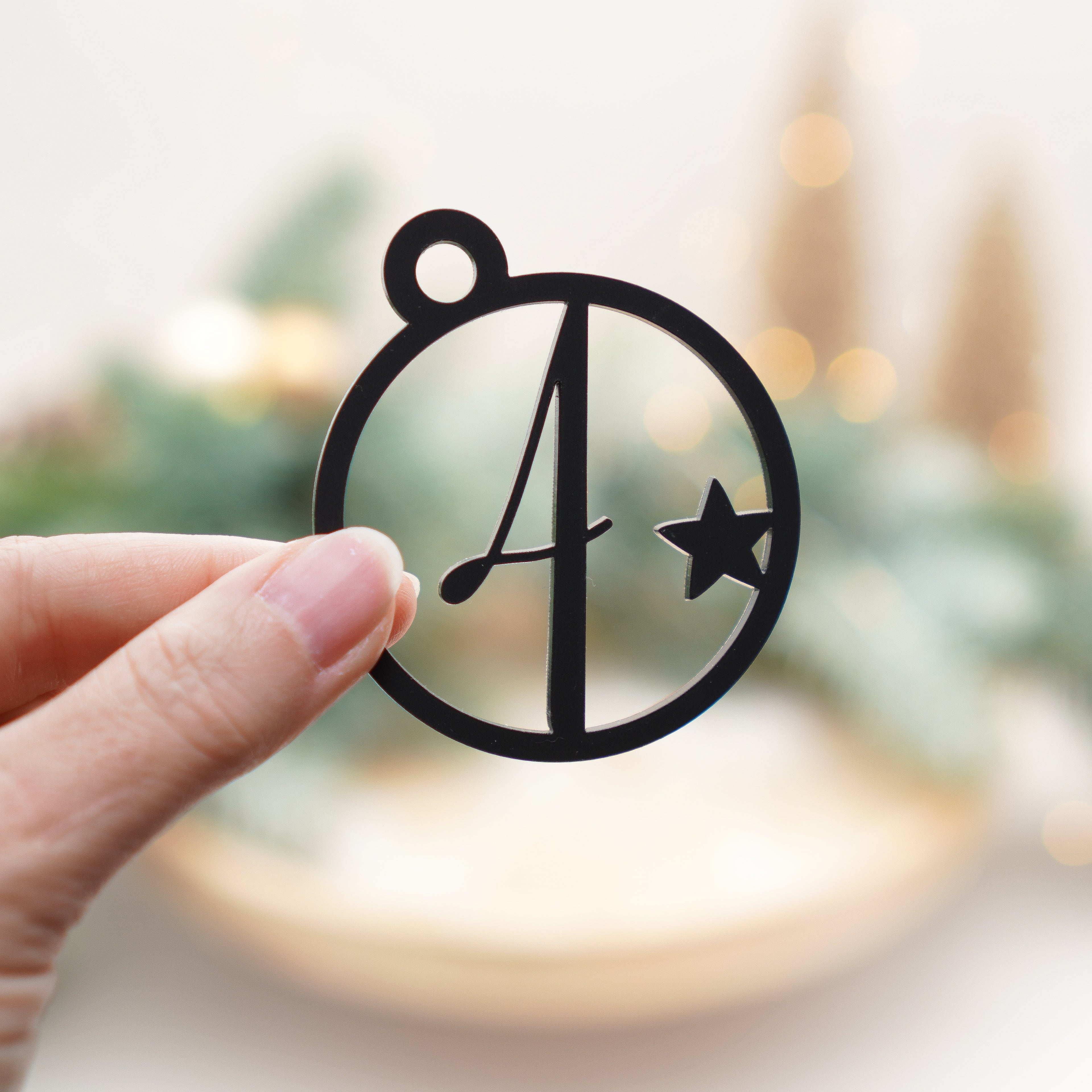 Adventskranz Zahlen 4er Set in Schwarz