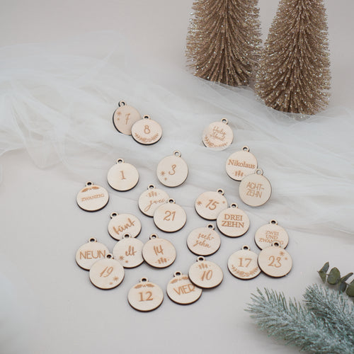 Adventskalender Zahlen "Mix" aus Holz