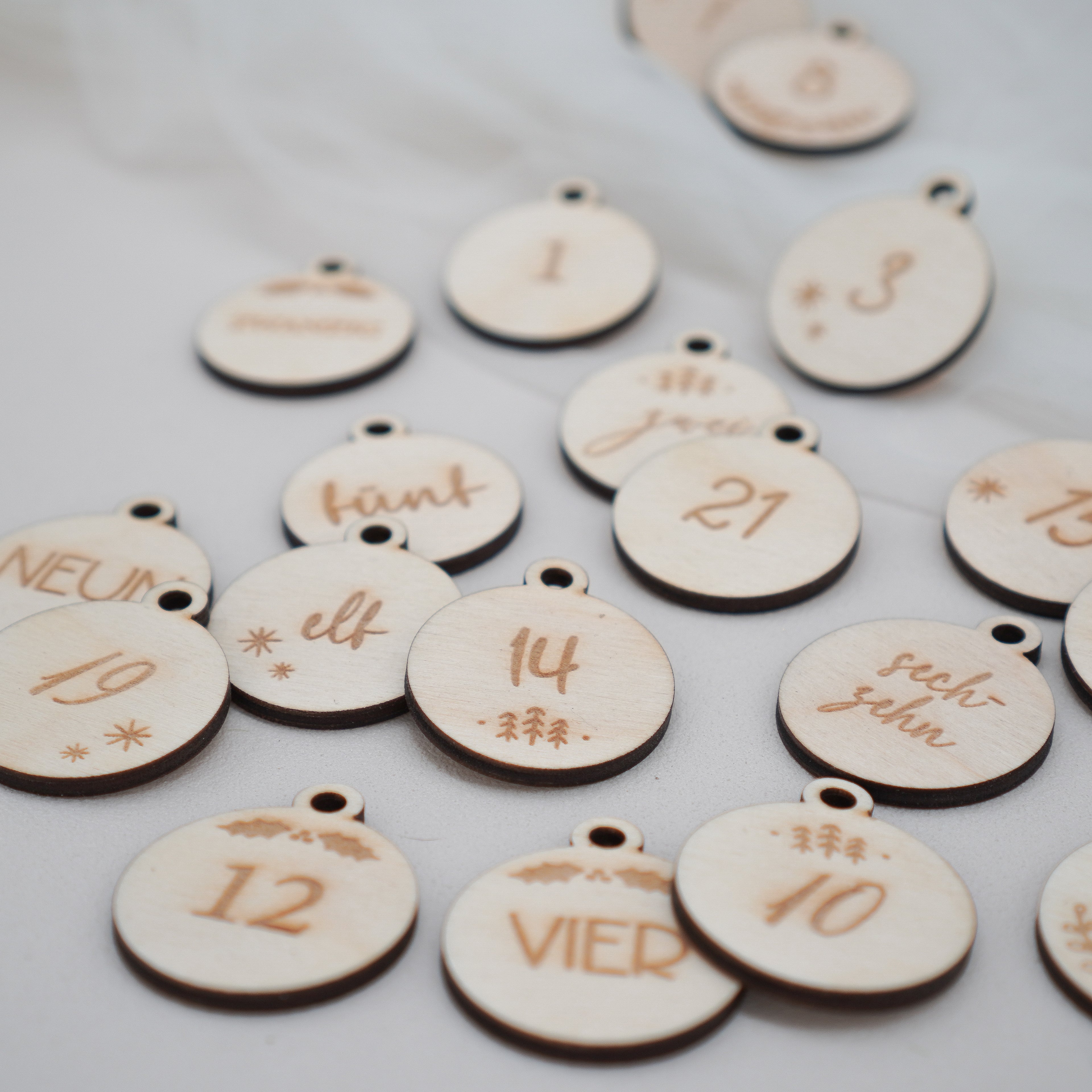 Adventskalender Zahlen "Mix" aus Holz