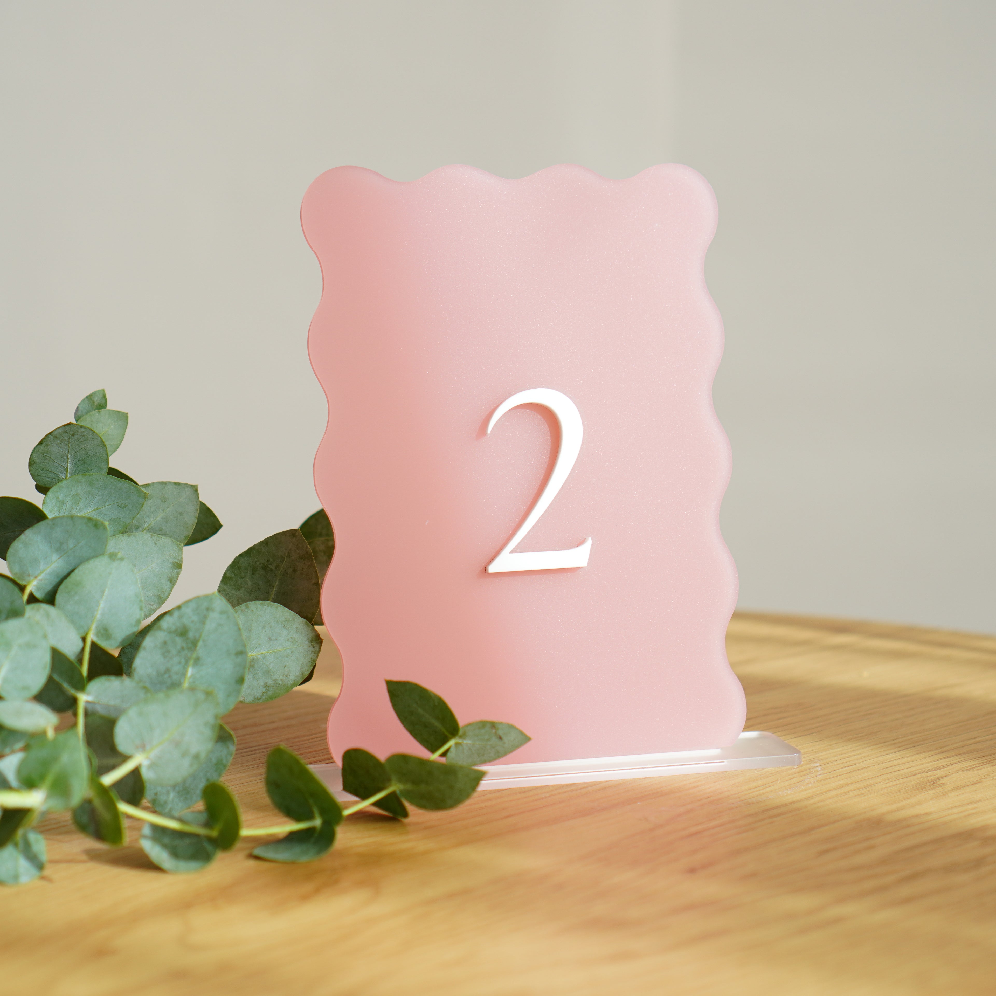 Wellen 3D Tischnummer inkl. Halter