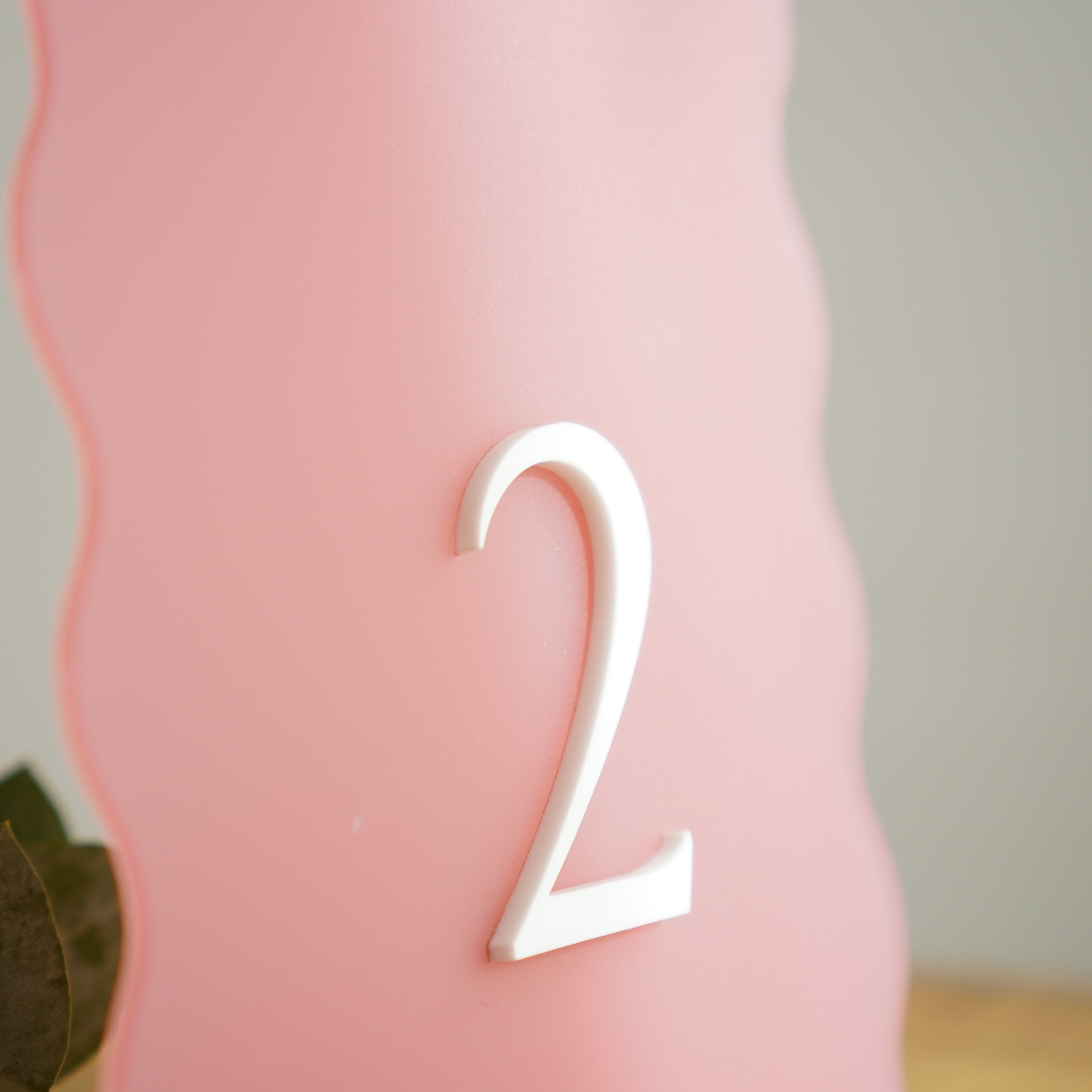Wellen 3D Tischnummer inkl. Halter