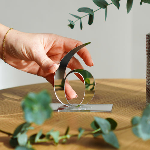 3D Tischnummern inkl. Halter - Silber