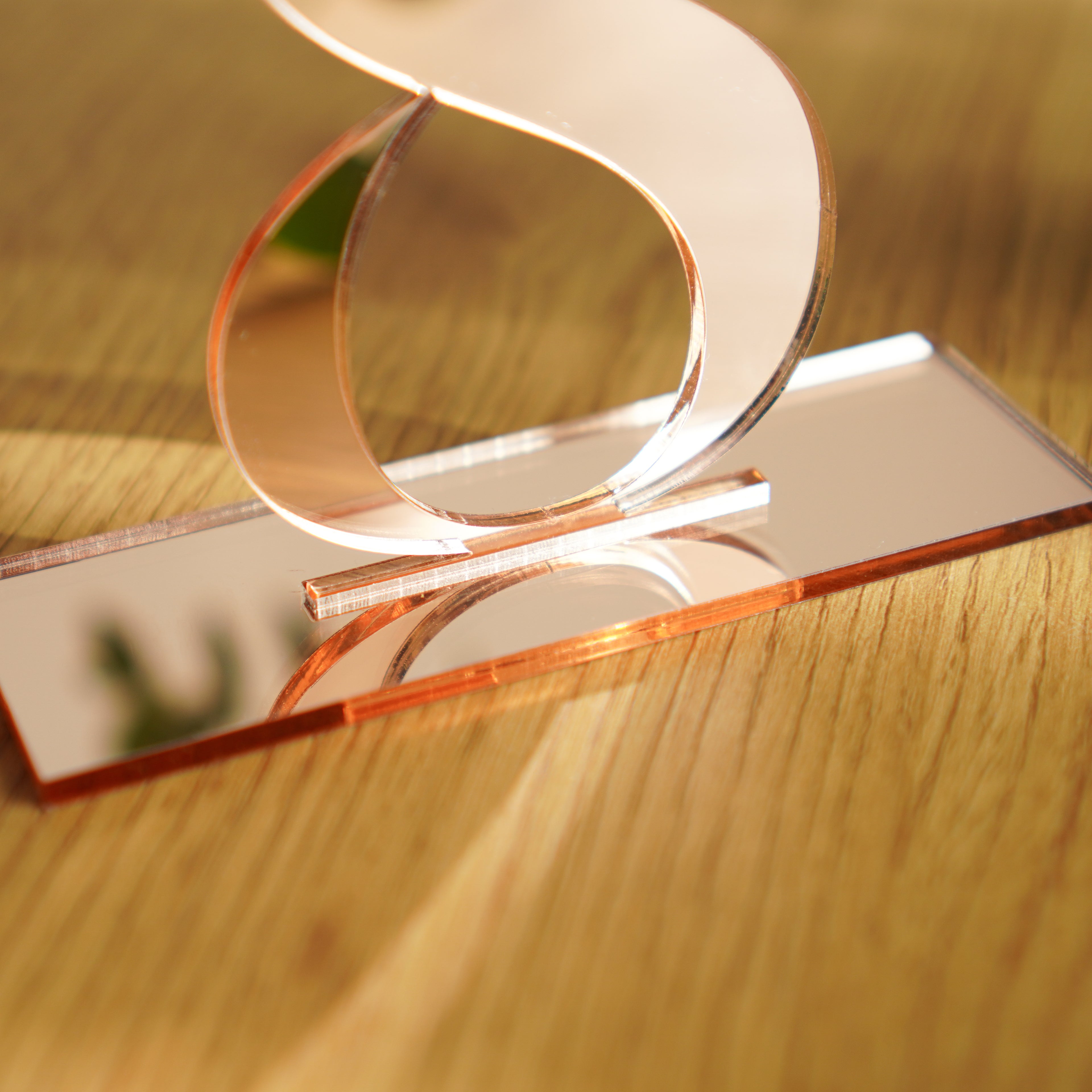 3D Tischnummern inkl. Halter - Roségold