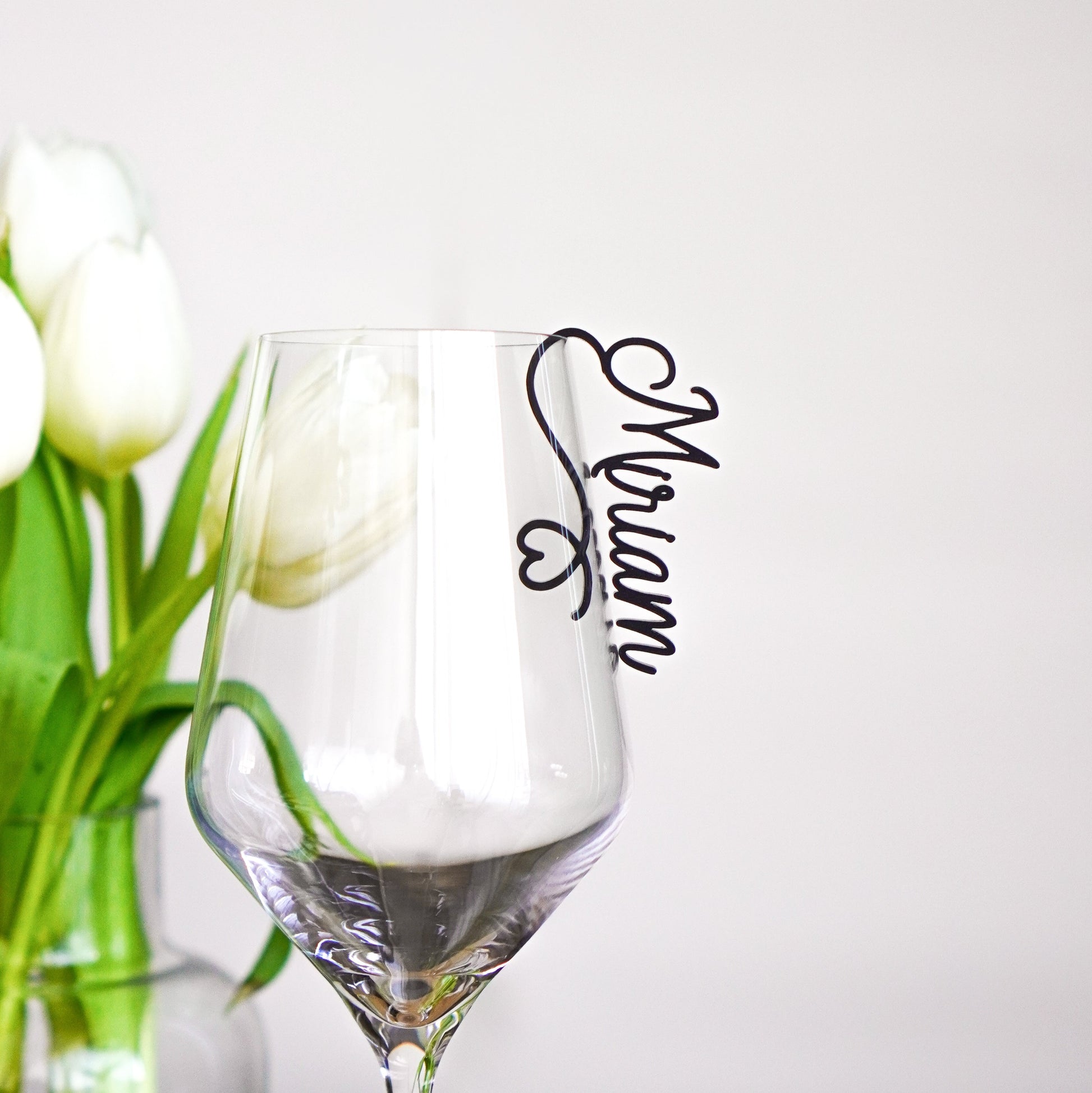 Personalisierte Glas-Anhänger in Schwarz