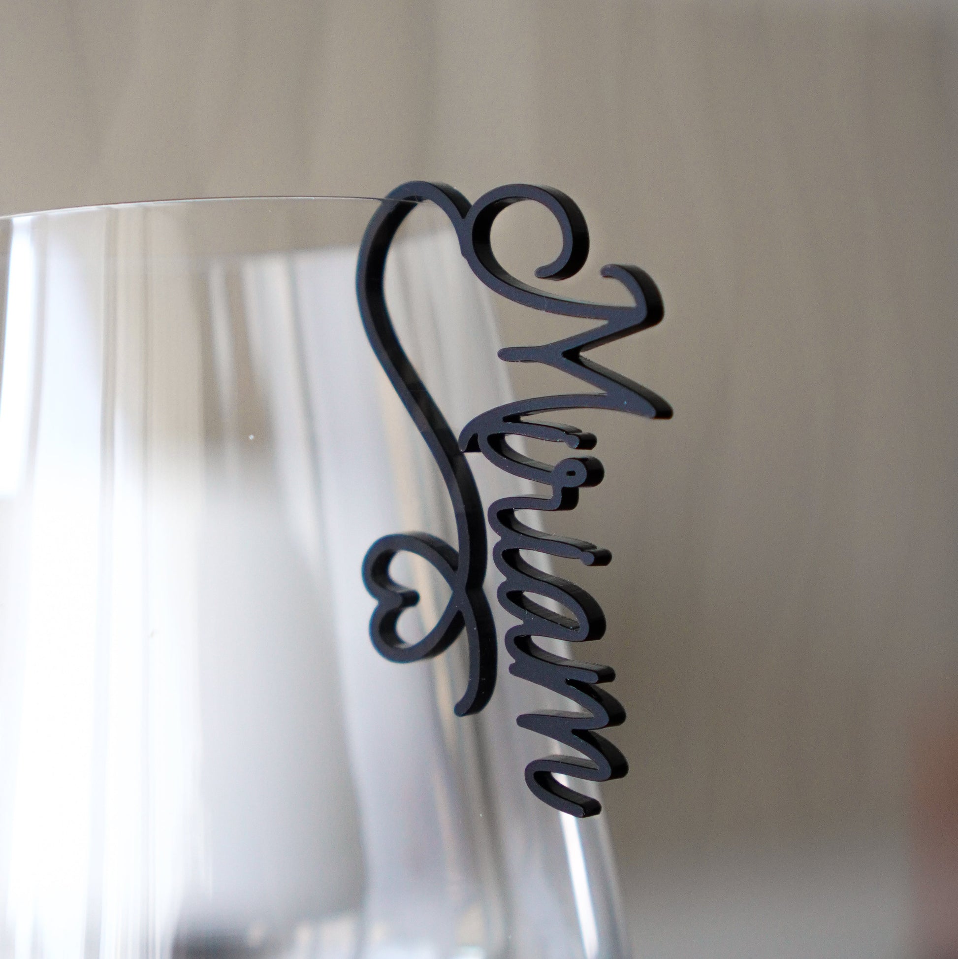 Personalisierte Glas-Anhänger in Schwarz