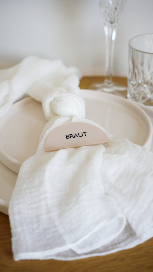 Halbmond Platzkarten in Blush