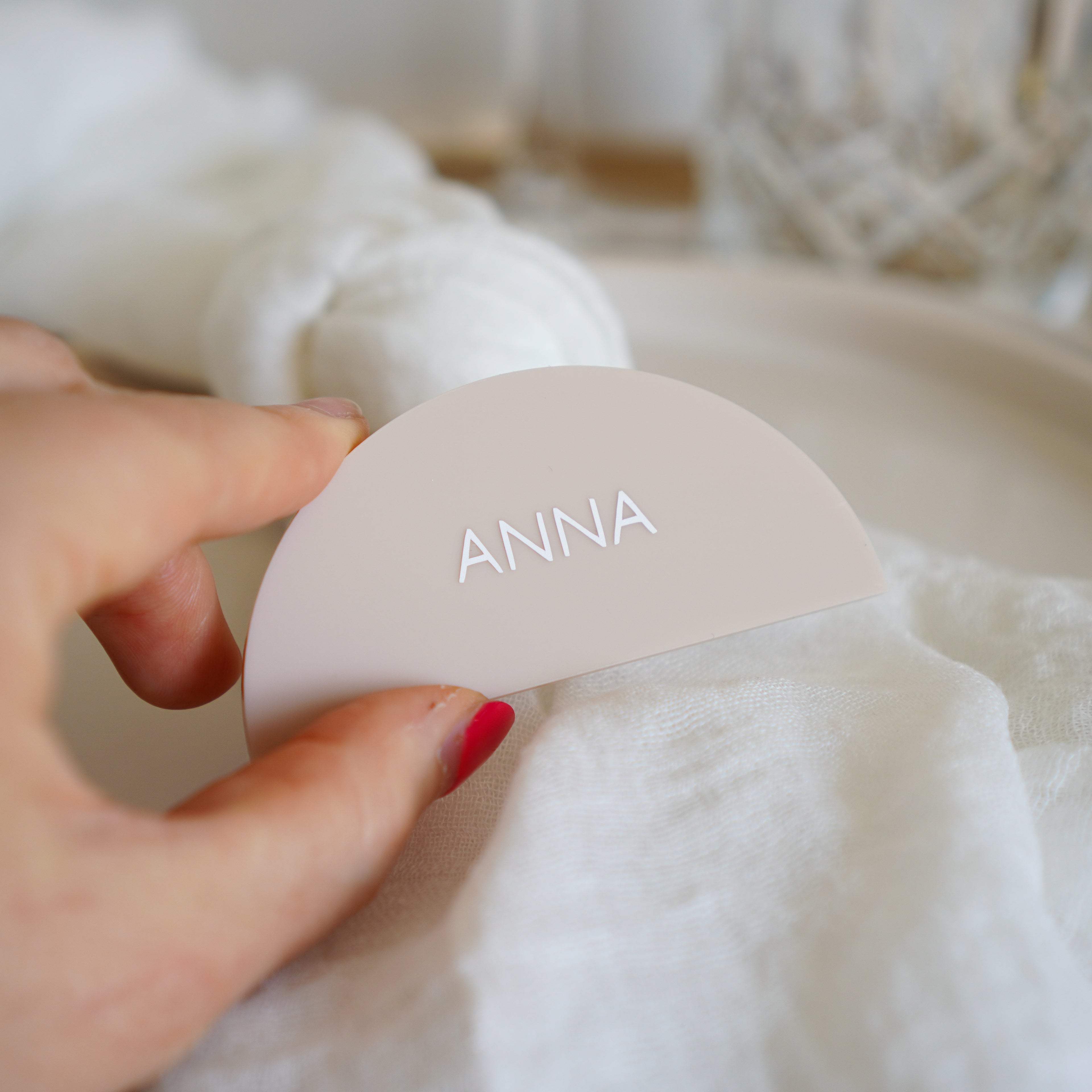 Halbmond Platzkarten in Blush