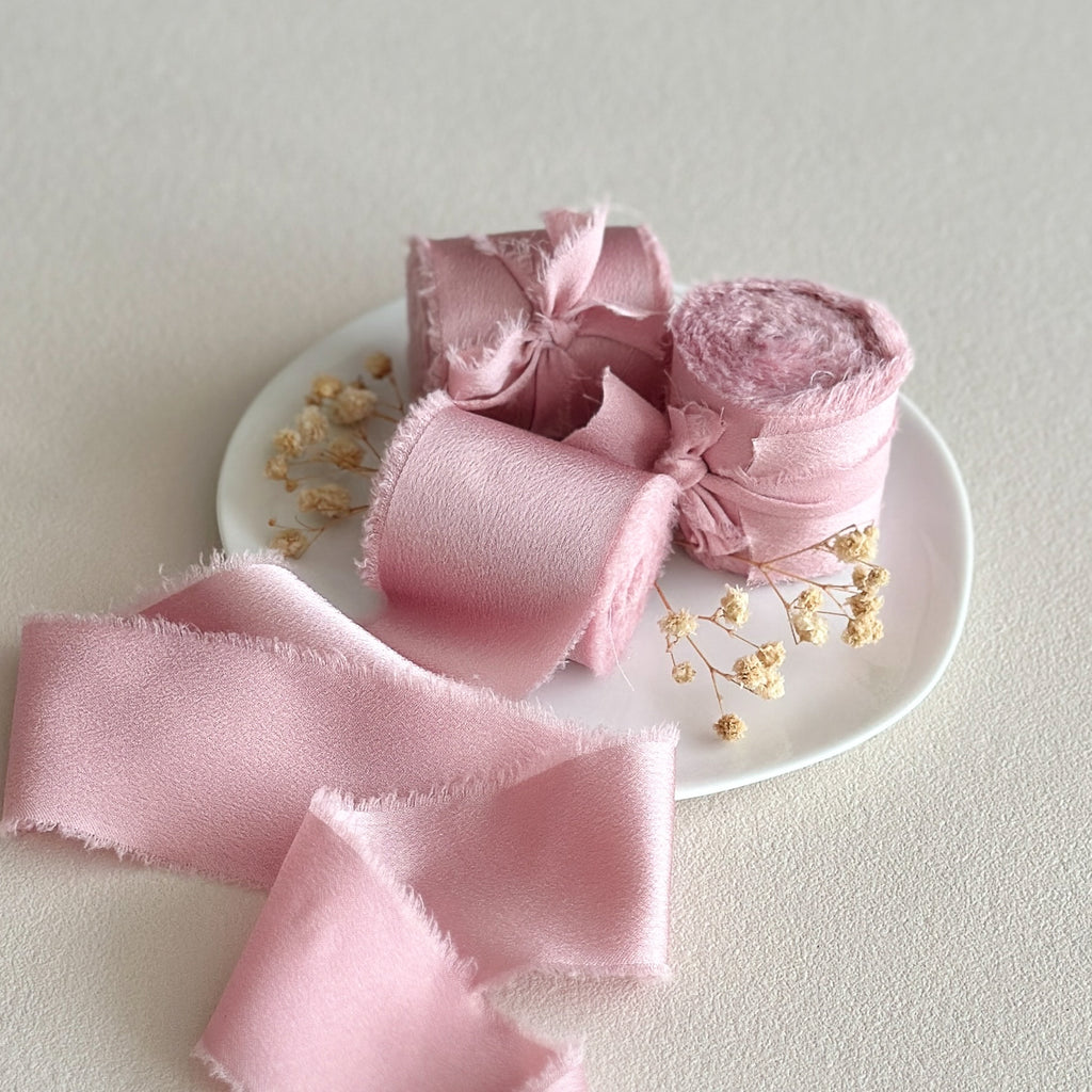 Seidenband in Dusty Pink - 4,5 Meter Rolle