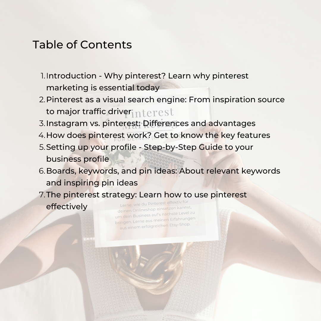 Pinterest Marketing Workbook eBook + Checklists + 25 Pin-Templates (English Version)