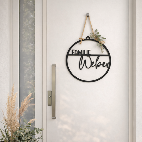 Personalisierter Familien Türkranz