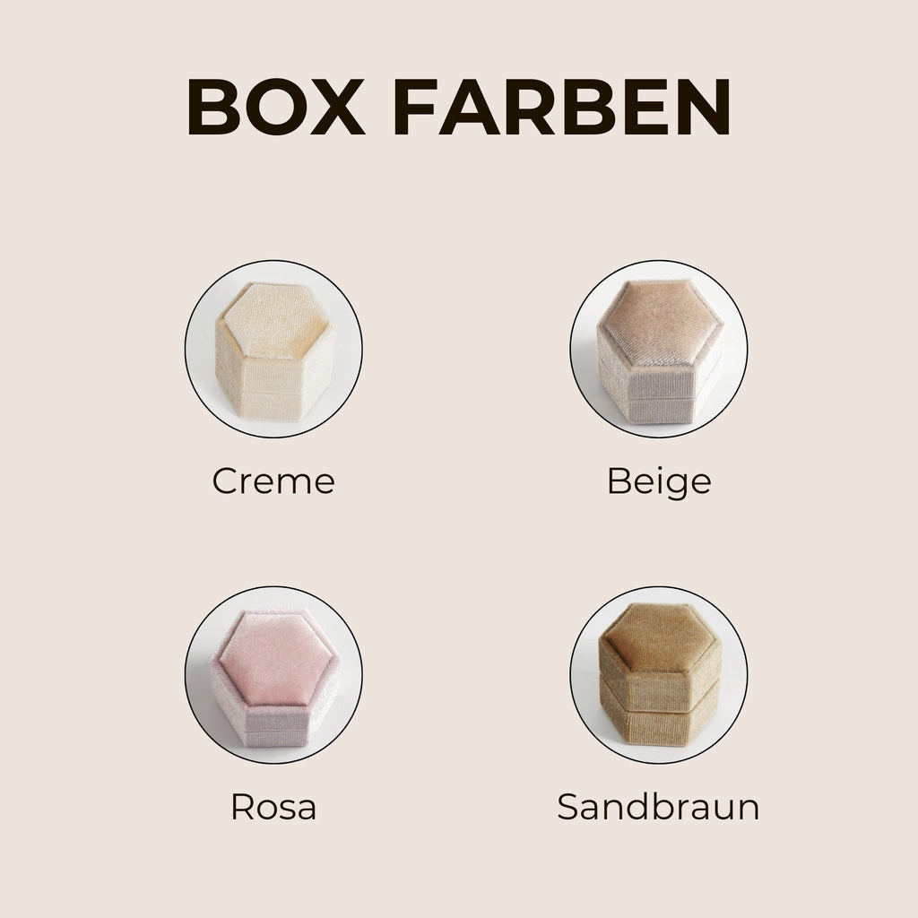 Ringbox mit Monogram in 4 Farben