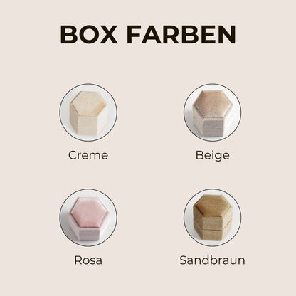 Ringbox mit Monogram in 4 Farben