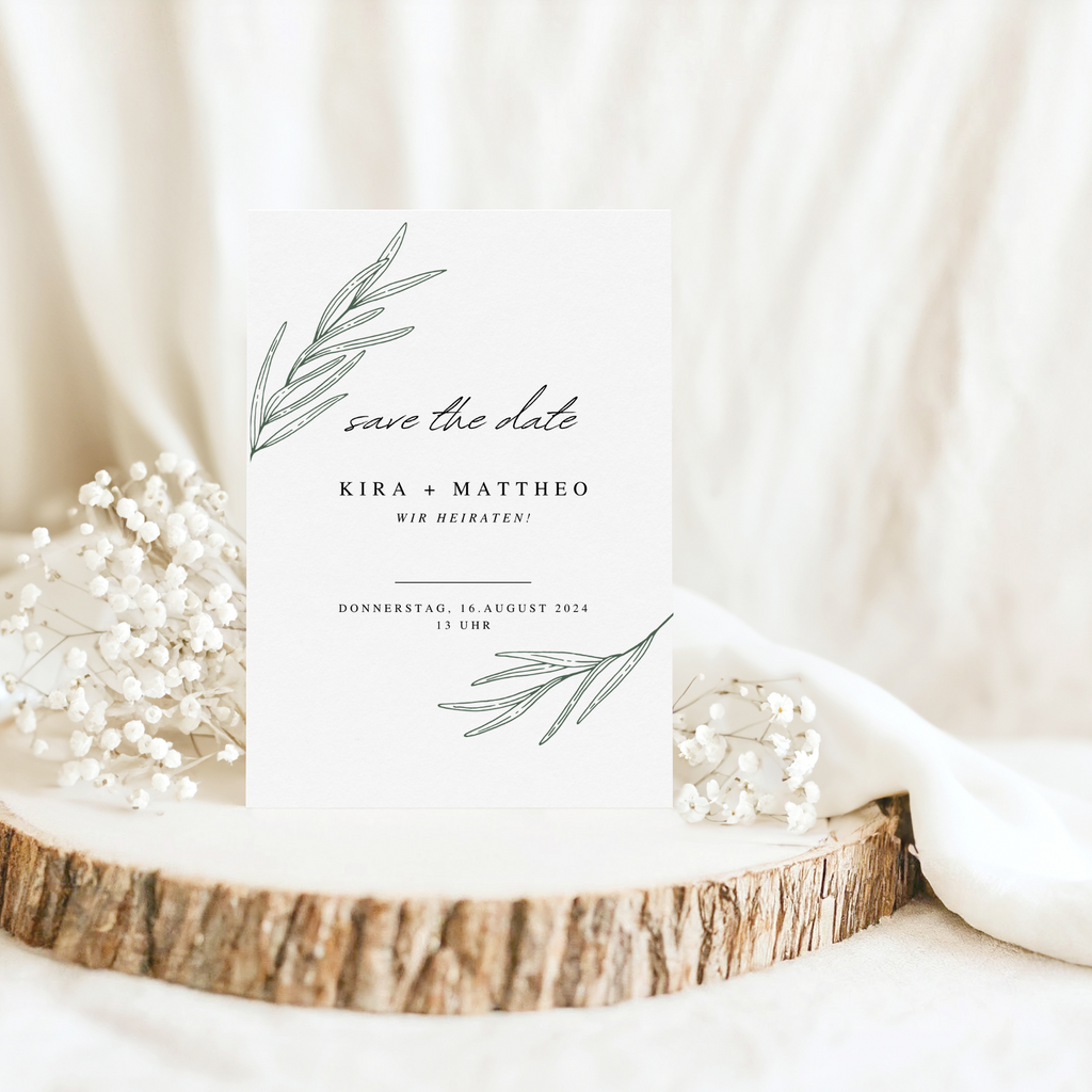 Set of 2 modern invitations + detail card | 2 in 1 template | Edit in Canva | DIY stationery | to print yourself | Wedding invitation