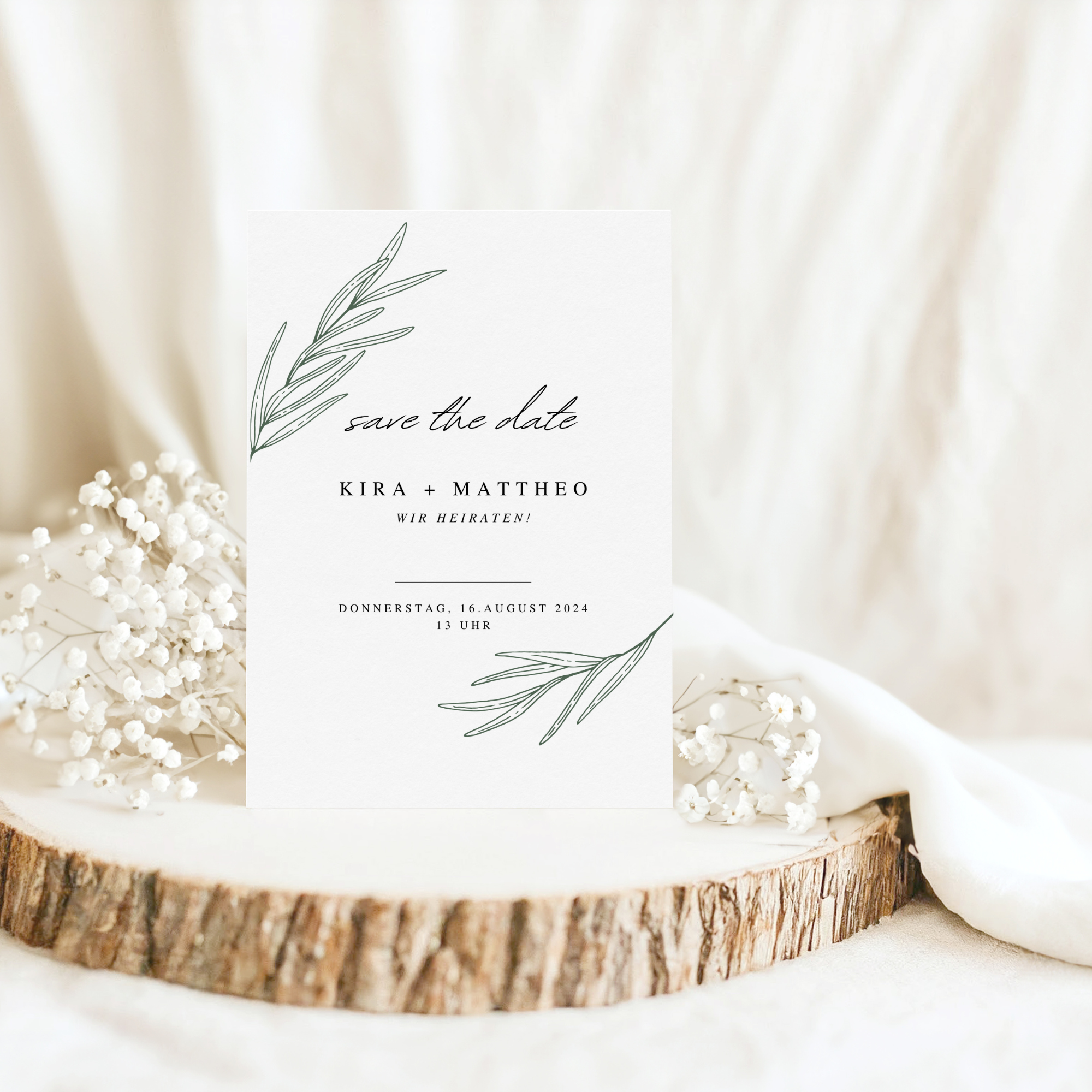 Save the Date Karte | DIY Papeterie zum selbst drucken