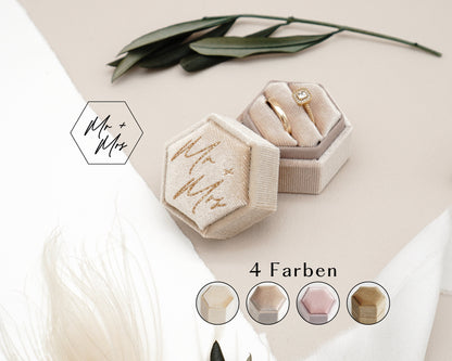 Ringbox "Mr & Mrs" in 4 Farben