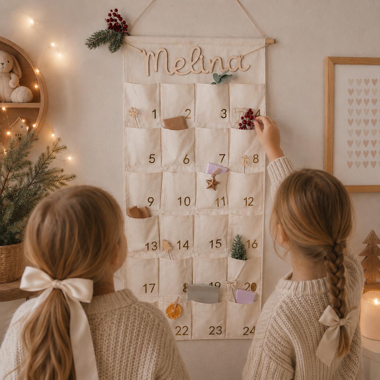 Personalisierter Stoff Adventskalender